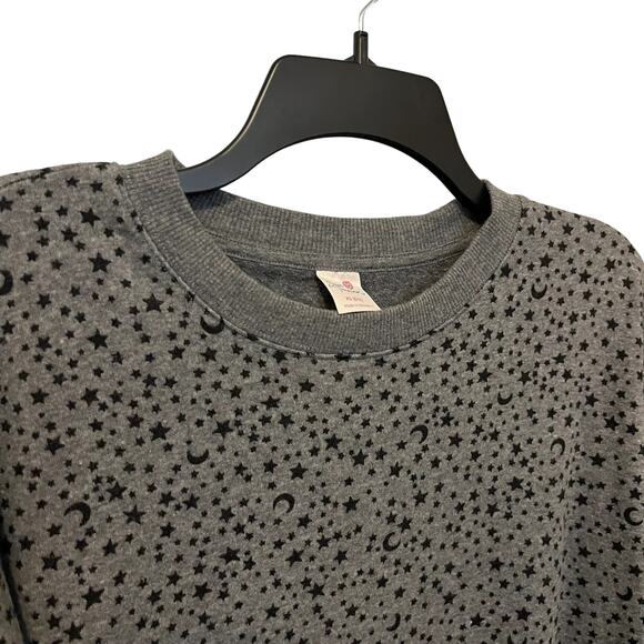 Secret Treasures Sweatshirt Sleep Top Moon Stars Gray XS Oversized - Picture 4 of 9
